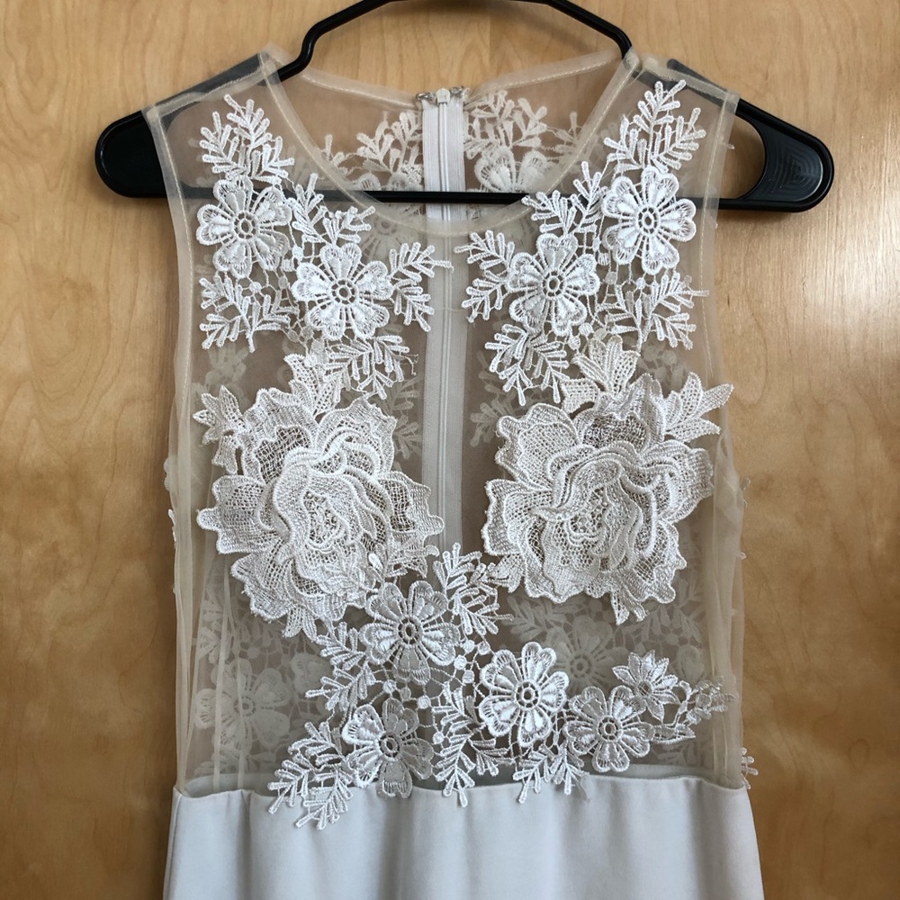 Misguided Embroidered Floral Mini Dress